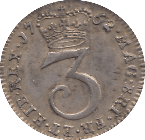 1762 MAUNDY THREEPENCE ( VF ) E - Maundy Coins - Cambridgeshire Coins