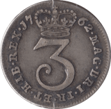 1762 MAUNDY THREEPENCE ( VF ) - MAUNDY THREEPENCE - Cambridgeshire Coins