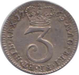 1763 MAUNDY THREEPENCE ( AUNC ) - Maundy Coins - Cambridgeshire Coins