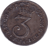1763 MAUNDY THREEPENCE ( VF ) - Maundy Coins - Cambridgeshire Coins