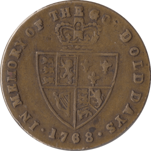 1768 GAMING TOKEN - GAMING TOKEN - Cambridgeshire Coins