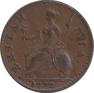 1772 HALFPENNY ( AUNC ) - Halfpenny - Cambridgeshire Coins