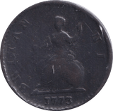 1773 FARTHING ( FINE ) - Farthing - Cambridgeshire Coins