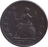 1773 FARTHING ( GVF ) - Farthing - Cambridgeshire Coins