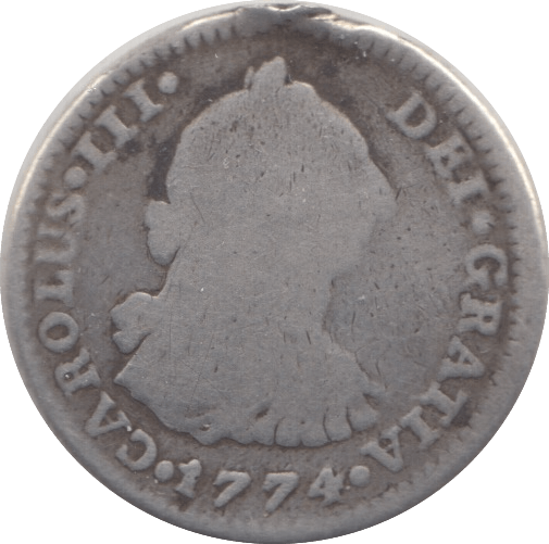 1774 SILVER 1 REAL COLONIAL SPAIN - SILVER WORLD COINS - Cambridgeshire Coins