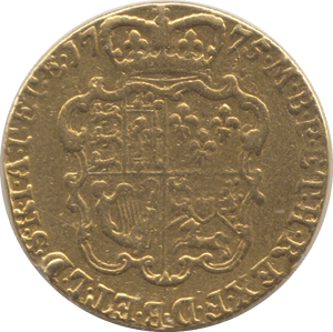 1775 GOLD ONE GUINEA GOLD ( VF ) - Guineas - Cambridgeshire Coins