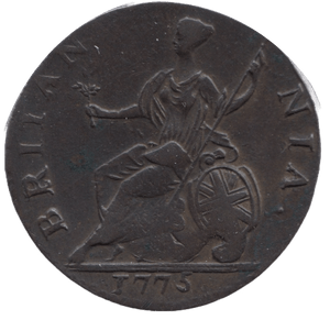 1775 HALFPENNY ( GVF ) - Farthing - Cambridgeshire Coins