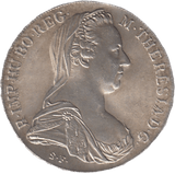 1780 SILVER THALER RESTRIKE MARIA THERESA - SILVER WORLD COINS - Cambridgeshire Coins