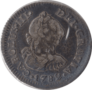 1782 SILVER ONE REAL MEXICO - SILVER WORLD COINS - Cambridgeshire Coins