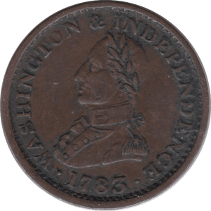 1783 USA WASHINGTON ONE CENT - WORLD COINS - Cambridgeshire Coins