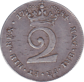 1784 MAUNDY TWO PENCE ( VF ) - Maundy Coins - Cambridgeshire Coins