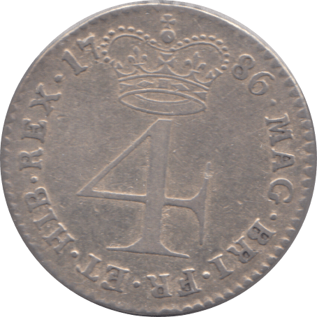 1786 MAUNDY FOURPENCE ( VF ) - Maundy Coins - Cambridgeshire Coins