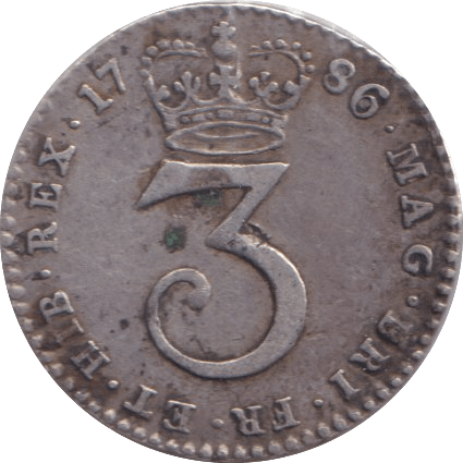 1786 MAUNDY THREEPENCE ( VF ) - Maundy Coins - Cambridgeshire Coins