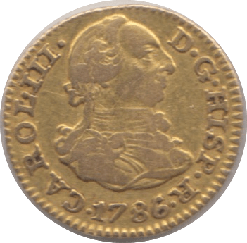1787 GOLD 1/2 ESCUDO SPAIN - Guineas - Cambridgeshire Coins