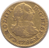 1787 GOLD 1/2 ESCUDO SPAIN - Guineas - Cambridgeshire Coins