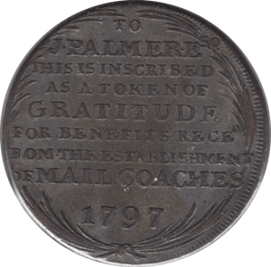 1787 MAIL COACH TOKEN - Token - Cambridgeshire Coins