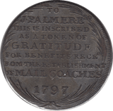 1787 MAIL COACH TOKEN - Token - Cambridgeshire Coins
