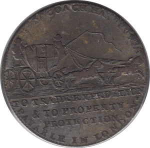 1787 MAIL COACH TOKEN - Token - Cambridgeshire Coins