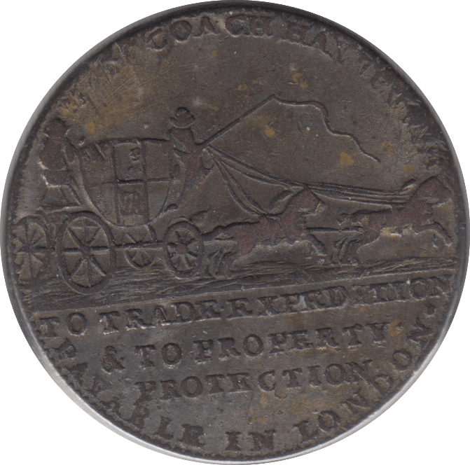1787 MAIL COACH TOKEN - Token - Cambridgeshire Coins