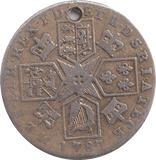 1787 SHILLING ( FAIR ) HOLED - Shilling - Cambridgeshire Coins