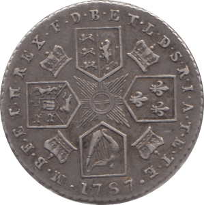 1787 SIXPENCE ( GVF ) 8 - Sixpence - Cambridgeshire Coins