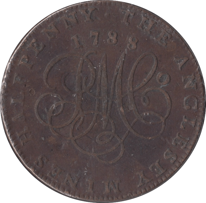 1788 DRUID PENNY TOKEN - PENNY TOKEN - Cambridgeshire Coins