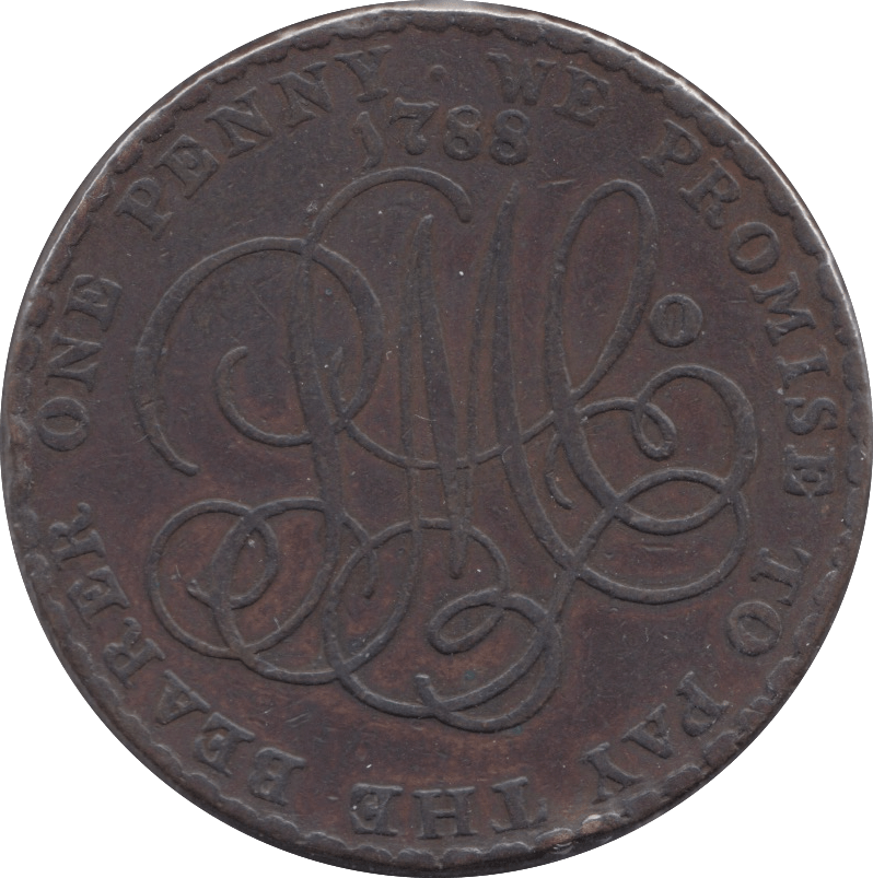 1788 DRUID PENNY TOKEN - Token - Cambridgeshire Coins