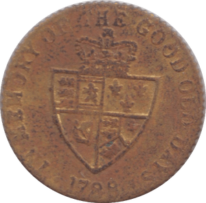1788 GAMING TOKEN HALF GUINEA STYLE - GAMING TOKEN - Cambridgeshire Coins