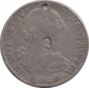 1789 SPAIN SILVER 8 REALES - WORLD COINS - Cambridgeshire Coins