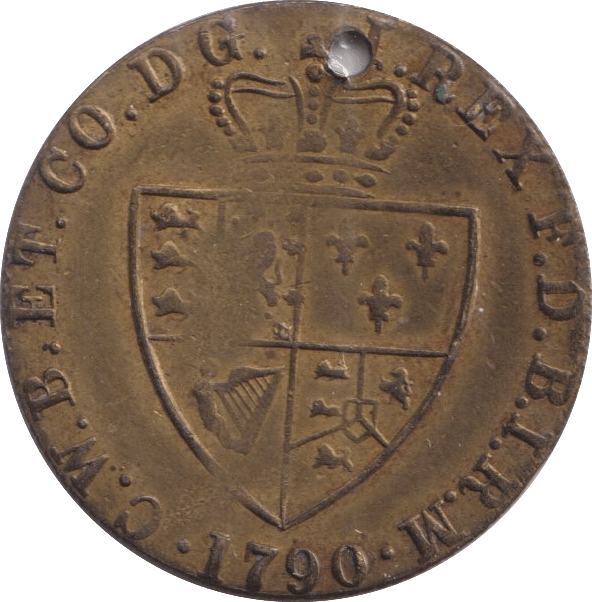 1790 HALF GUINEA GAMING TOKEN - GAMING TOKEN - Cambridgeshire Coins