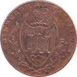 1790 HALFPENNY TOKEN EDINBURGH REF 350 - Token - Cambridgeshire Coins