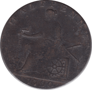 1790 HALFPENNY TOKEN SHAKESPEARE REF 386 - HALFPENNY TOKEN - Cambridgeshire Coins