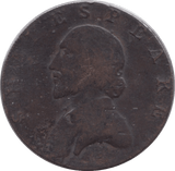 1790 HALFPENNY TOKEN SHAKESPEARE REF 386 - HALFPENNY TOKEN - Cambridgeshire Coins