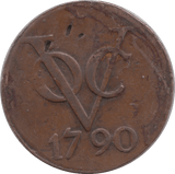 1790 NETHERLANDS ISLAND 1 DUIT - WORLD COINS - Cambridgeshire Coins