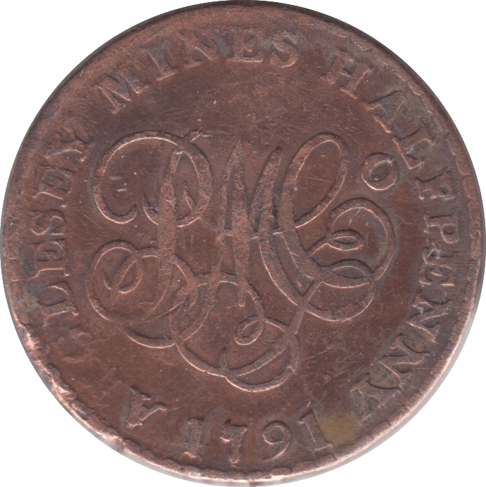1791 ANGLESEY HALFPENNY TOKEN REF 375 - Token - Cambridgeshire Coins