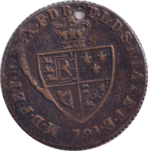 1791 HALF GUINEA GAMING TOKEN - GAMING TOKEN - Cambridgeshire Coins