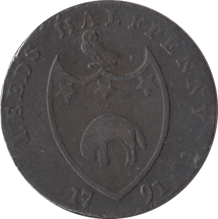 1791 HALFPENNY CONDER TOKEN LEEDS - PENNY TOKEN - Cambridgeshire Coins