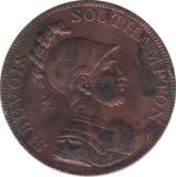 1791 HALFPENNY TOKEN HAMPSHIRE ST BEVOIRS SOUTHAMPTON ARMS REF 387 - HALFPENNY TOKEN - Cambridgeshire Coins