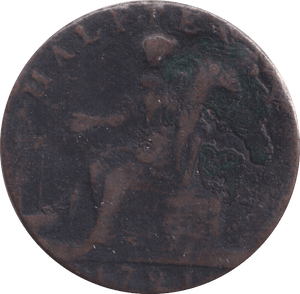 1791 HALFPENNY TOKEN - WORLD COINS - Cambridgeshire Coins