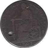 1791 MACCLESFIELD HALFPENNY TOKEN HOLED - Token - Cambridgeshire Coins