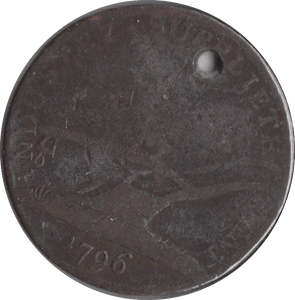 1791 MACCLESFIELD HALFPENNY TOKEN HOLED - Token - Cambridgeshire Coins