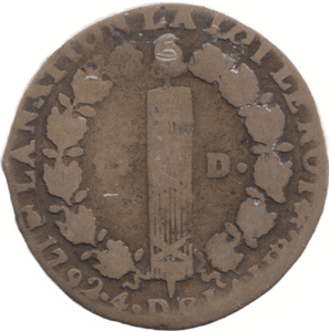 1792 FRANCE 12 DENIER KING LOUIS XVI - Hammered Coins - Cambridgeshire Coins