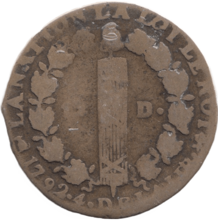 1792 FRANCE 12 DENIER KING LOUIS XVI - Hammered Coins - Cambridgeshire Coins