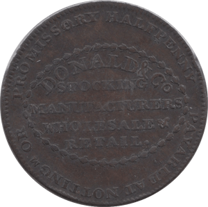 1792 HALFPENNY TOKEN WARWICKSHIRE DONALD AND CO BEEHIVE PLAIN DH123 ( REF 172 ) - Token - Cambridgeshire Coins