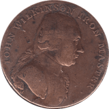 1792 JOHN WILKINSON IRONWORKS HALFPENNY TOKEN REF 388 - HALFPENNY TOKEN - Cambridgeshire Coins