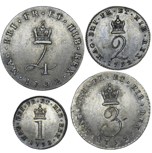 1792 MAUNDY SET GEORGE III ( WIRE MONEY ) - Maundy Set - Cambridgeshire Coins