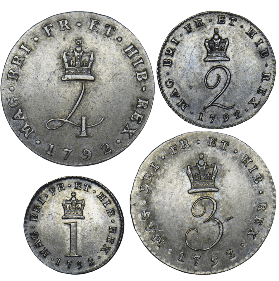1792 MAUNDY SET GEORGE III ( WIRE MONEY ) - Maundy Set - Cambridgeshire Coins