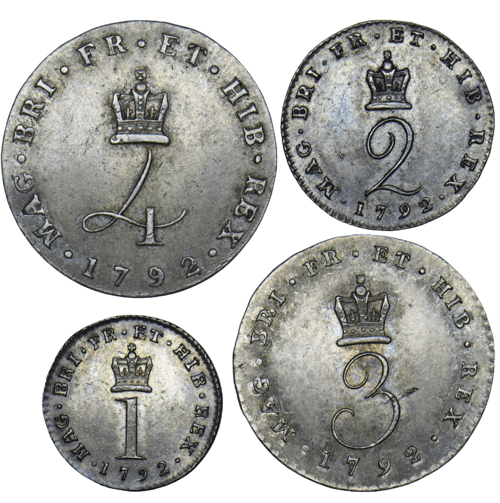 1792 MAUNDY SET GEORGE III ( WIRE MONEY ) - Maundy Set - Cambridgeshire Coins