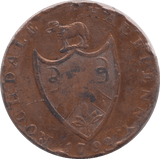 1792 ROCHDALE HALFPENNY TOKEN REF 371 - Token - Cambridgeshire Coins