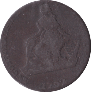 1792 HALFPENNY TOKEN DUBLIN IRELAND